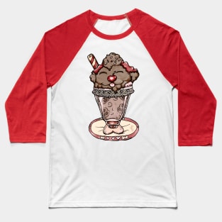 Poodle Ice Cream Baseball T-Shirt